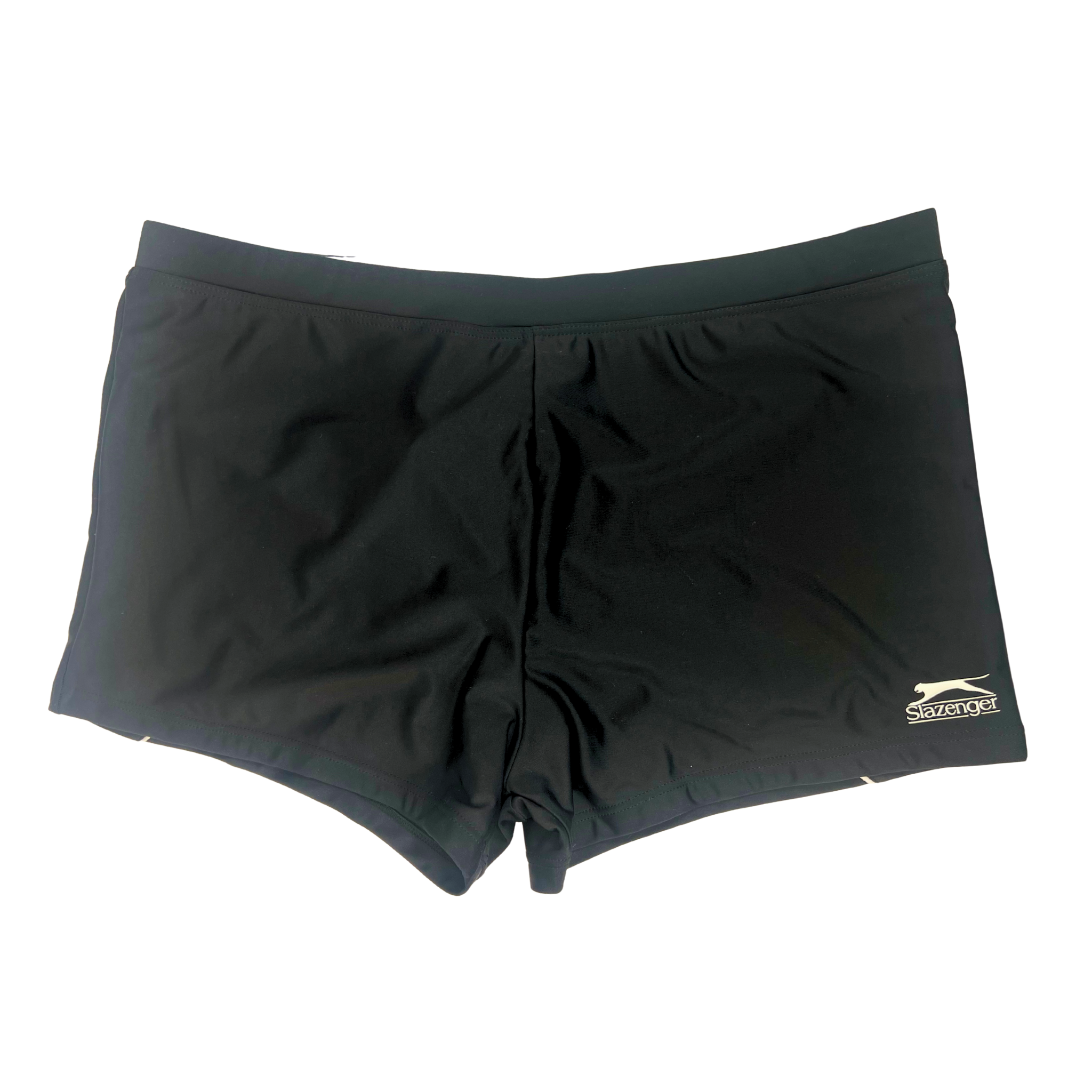 Slazenger Men's Swim Boxer Shorts – Black/White – Size 4XL