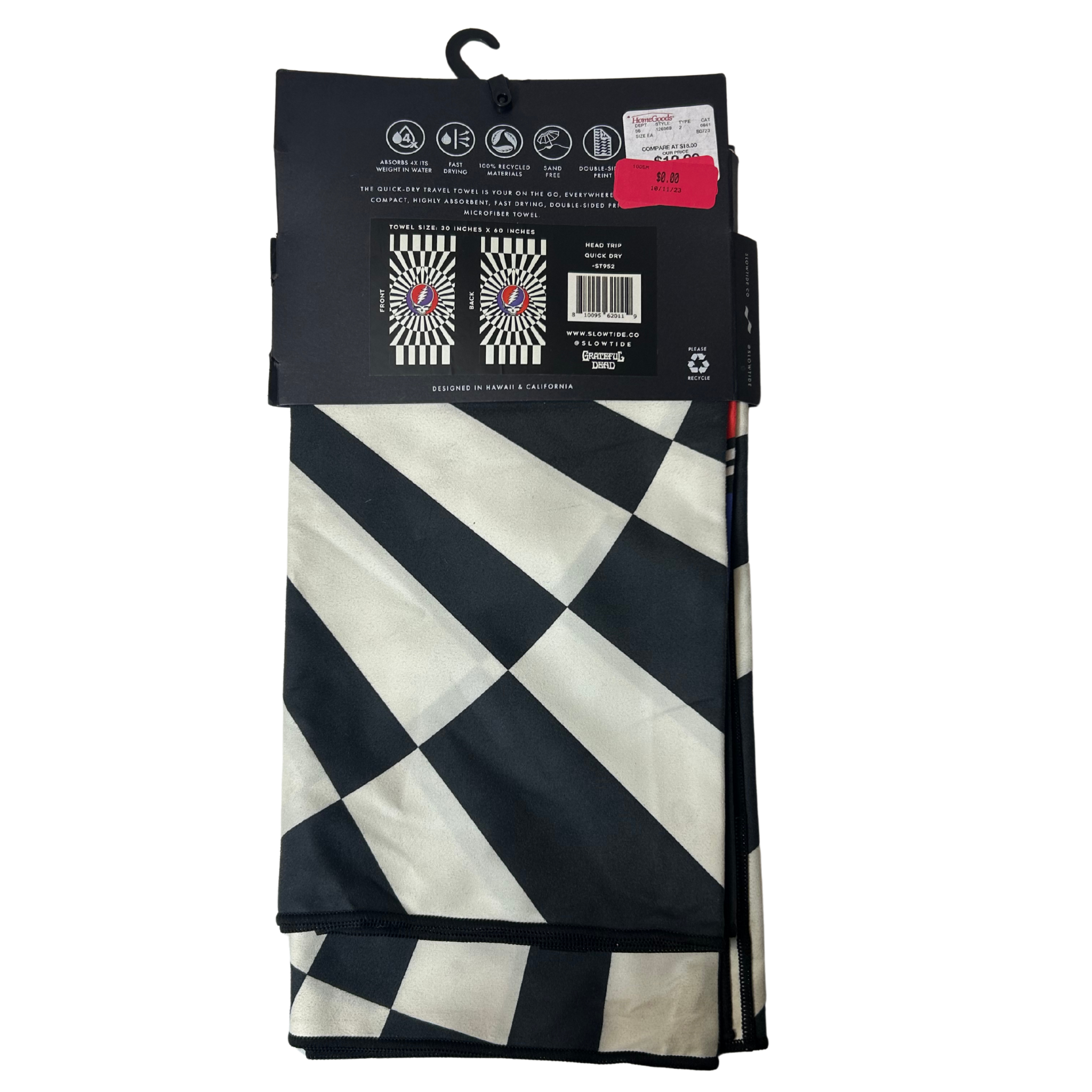 Slowtide Travel Towel 30x60 Fast Drying Recycled