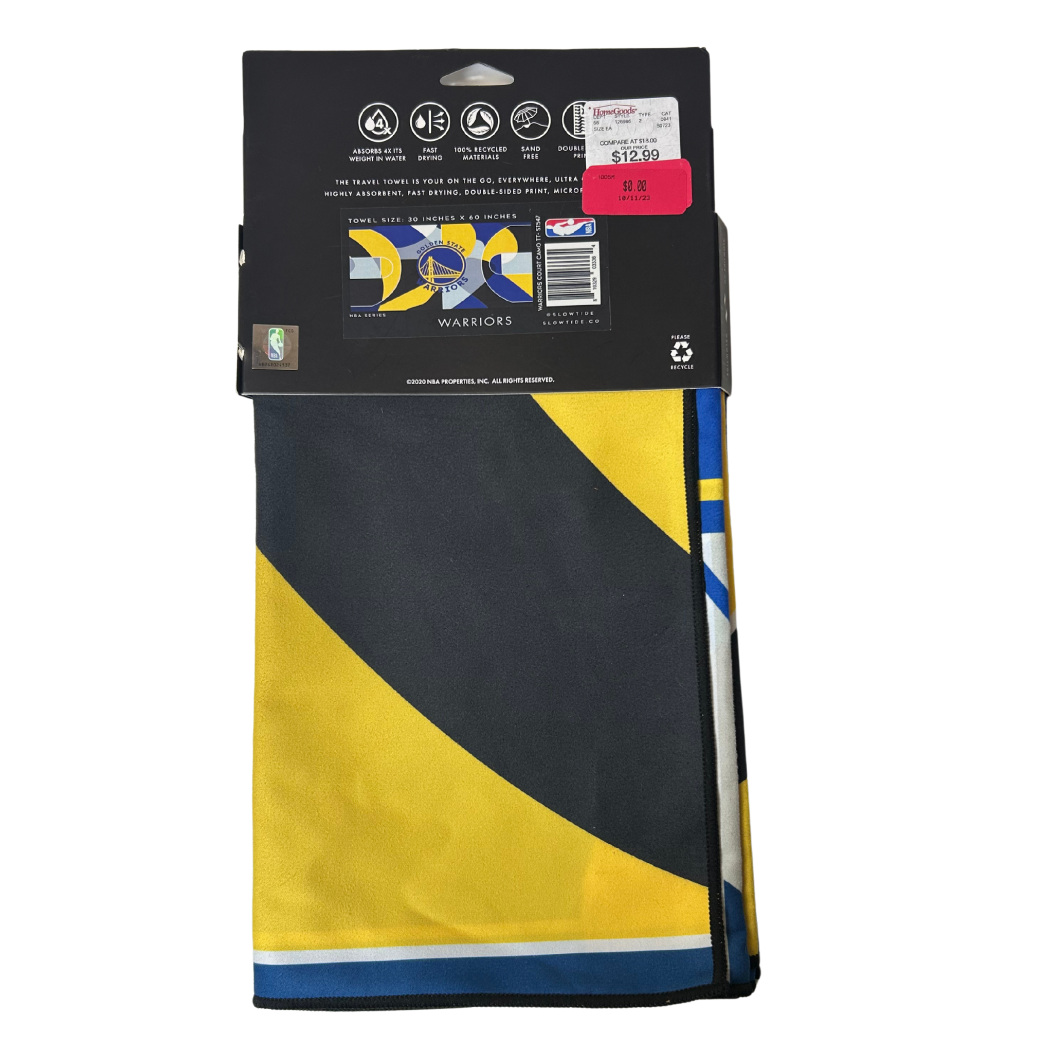 Slowtide Travel Towel 30x60 Fast Drying Recycled