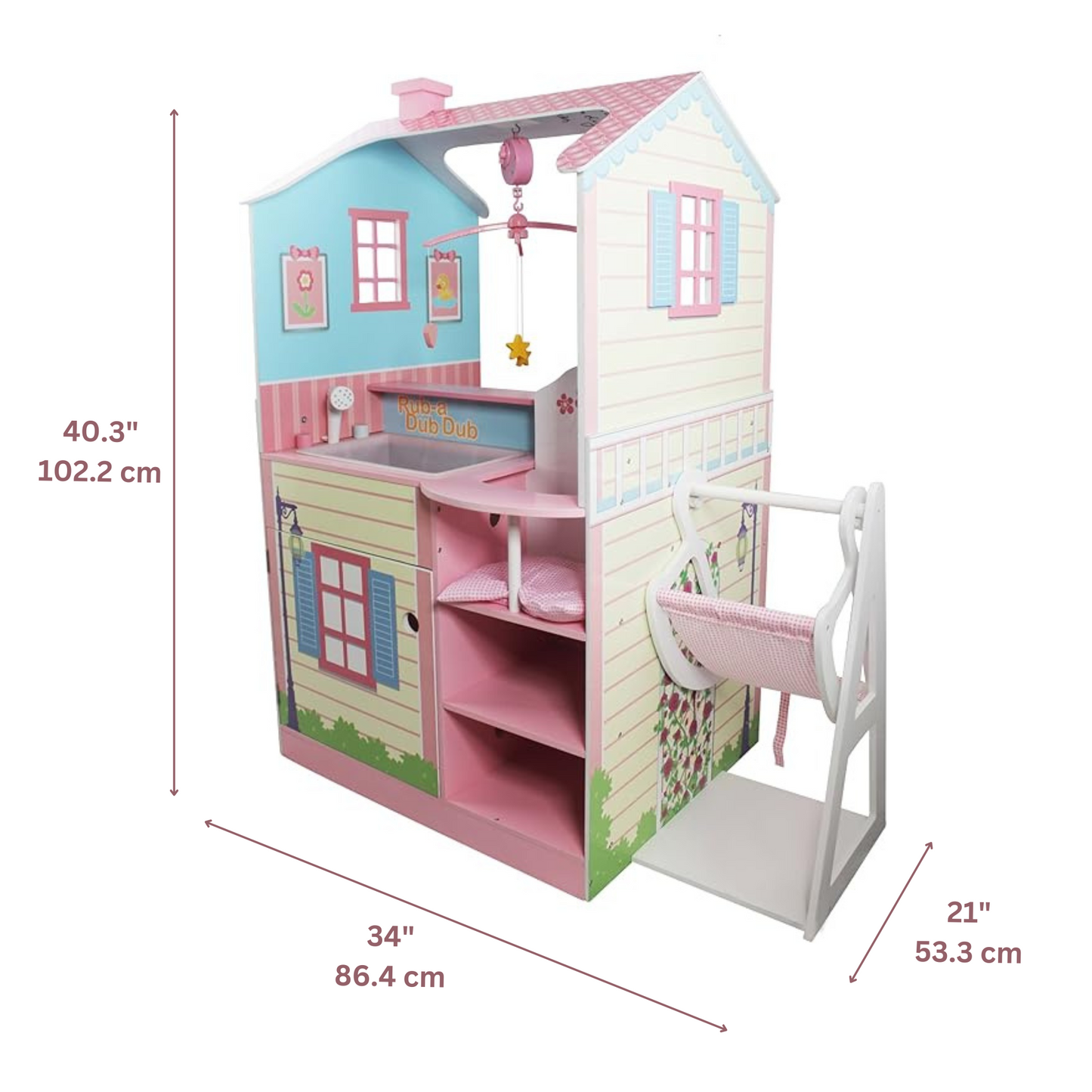 Kids Little World Baby Doll Changing Station Nursery Playset TD-11460A