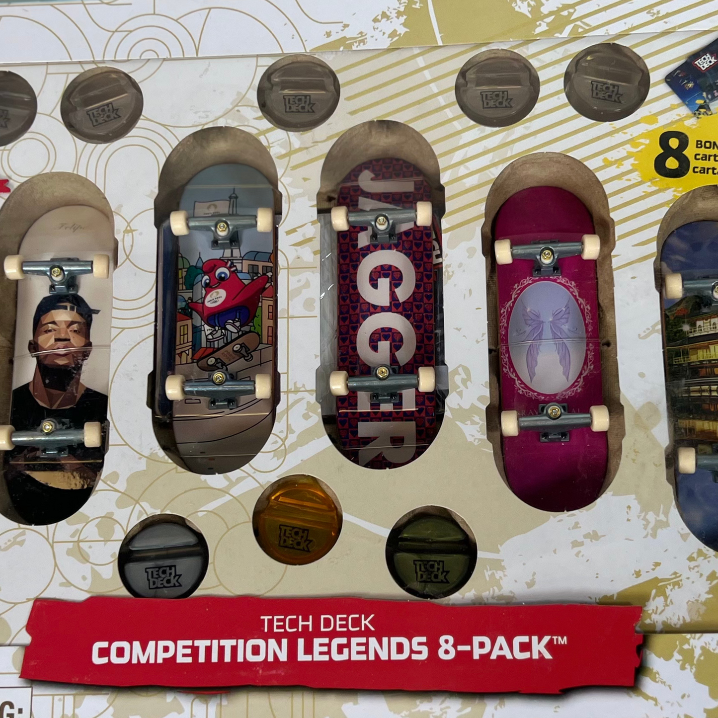 Competition Legends 8-Pack – Paris 2024 Olympic Fingerboards with Collectible Cards