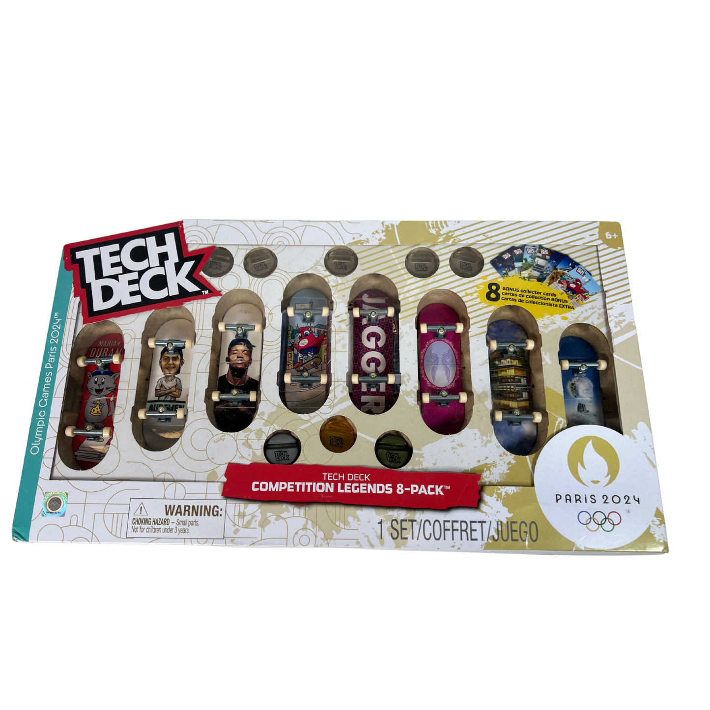 Competition Legends 8-Pack – Paris 2024 Olympic Fingerboards with Collectible Cards