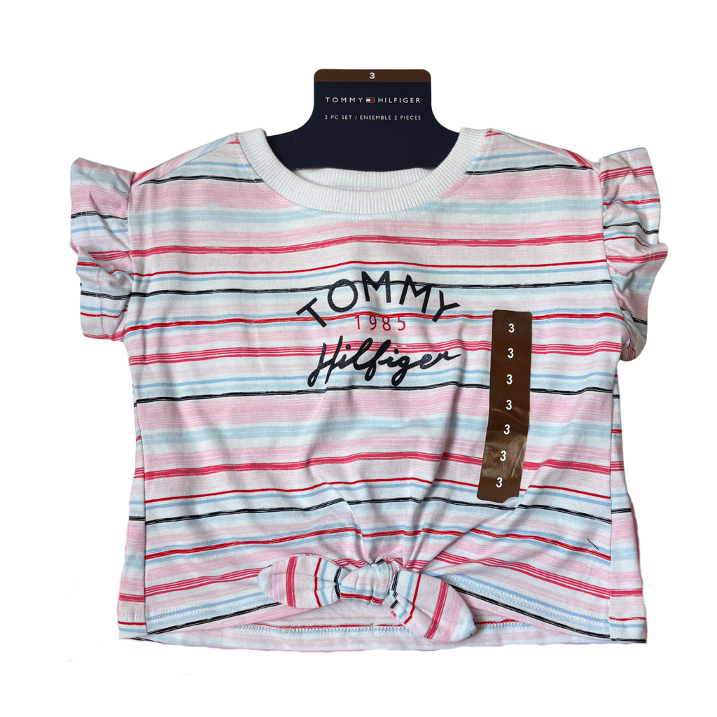 Girls’ 2-Piece Summer Set Short Sleeve Shirt & Pink Shorts Size 3T