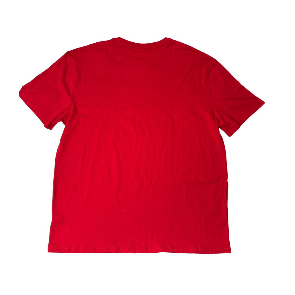 Men’s Red Short Sleeve Shirt 100% Cotton, Size XXL