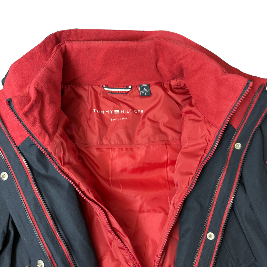 Women's Dark Blue and Red 2-in-1 Jacket - L