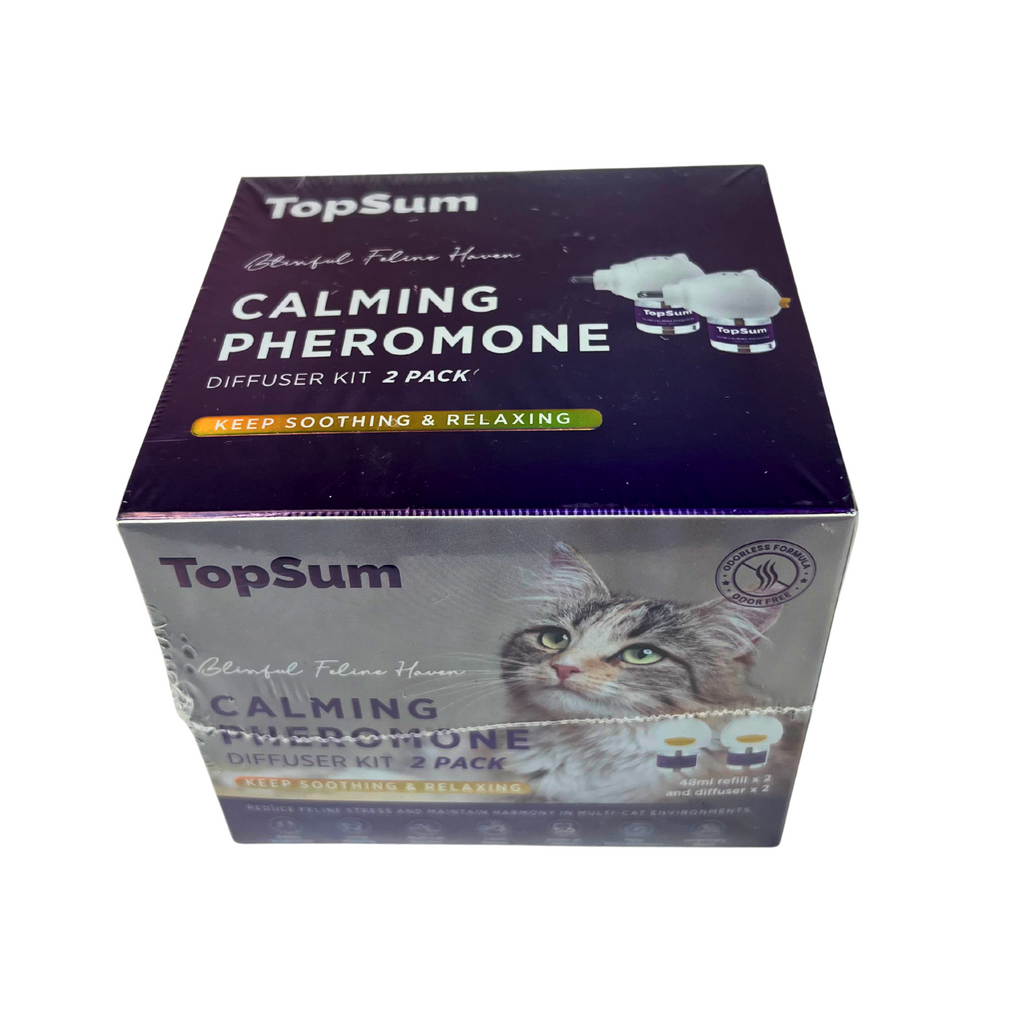 Cat Calming Pheromone Diffuser 2-Pack – Soothing Solution for Stress, Anxiety, and Unwanted Behavior