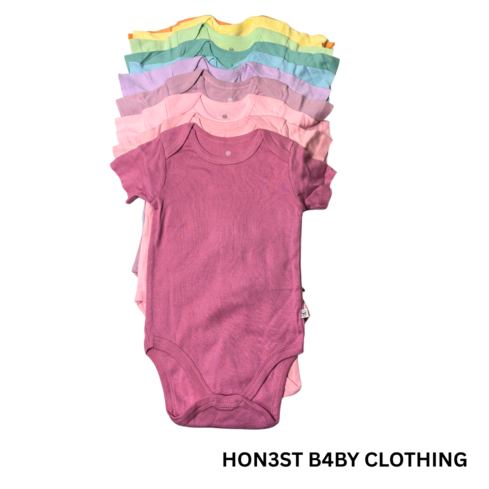 Unisex Baby 10-Pack Short Sleeve Bodysuits – Organic Cotton – Multicolor