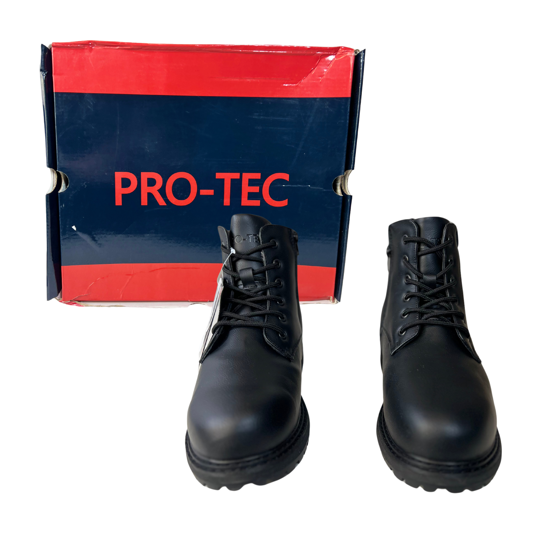 PRO-TEC Men's Side Zipper Tipper Ice Grip Boot - Black, Size 9