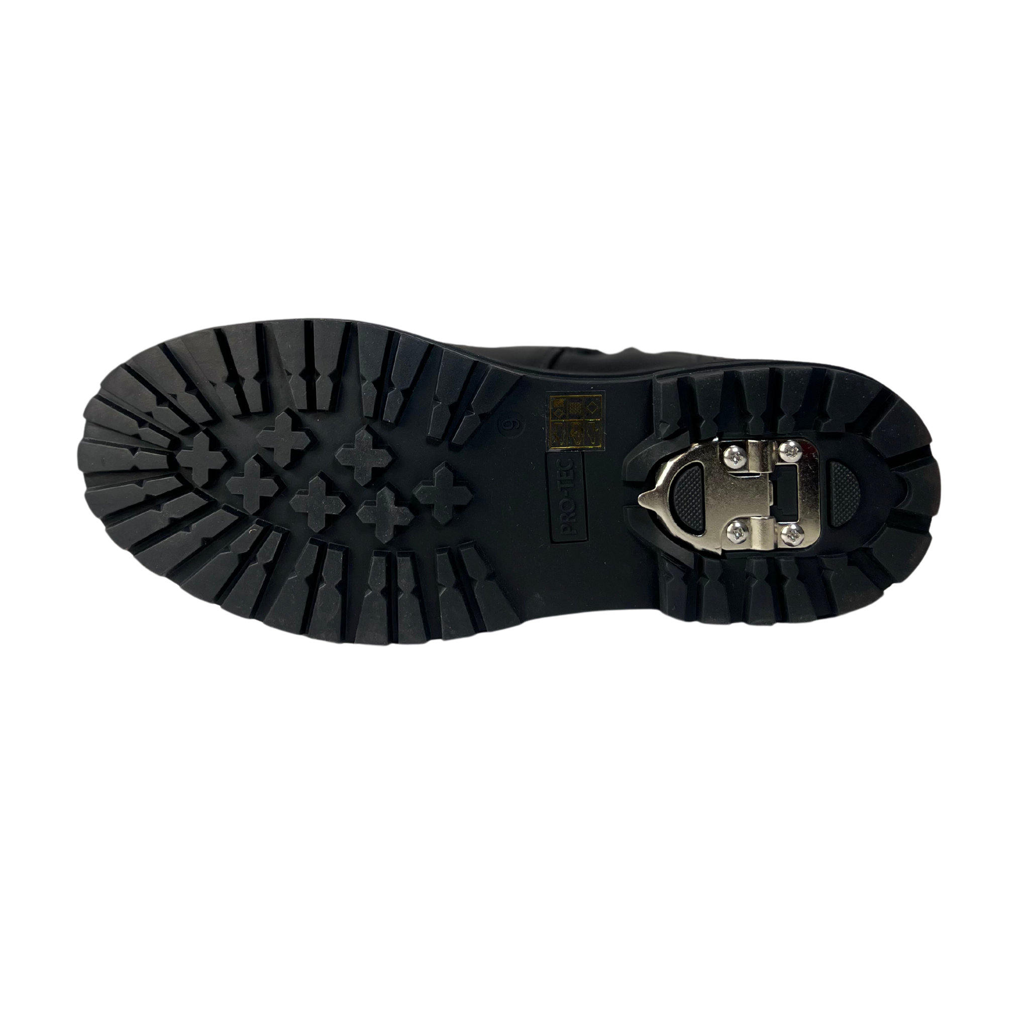 PRO-TEC Men's Side Zipper Tipper Ice Grip Boot - Black, Size 9
