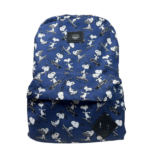Peanuts Cartoon Print Backpack | Classic Blue School & City Bag