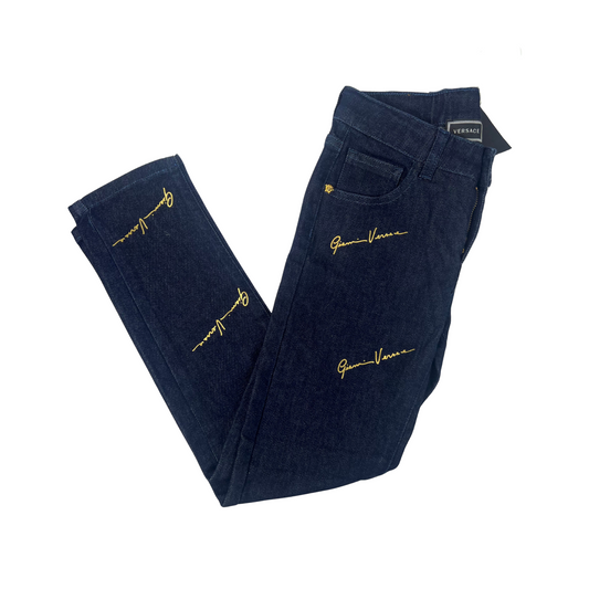 Original | Kids Elegant Blue and Gold Long Pants – Size 8A (128 cm)