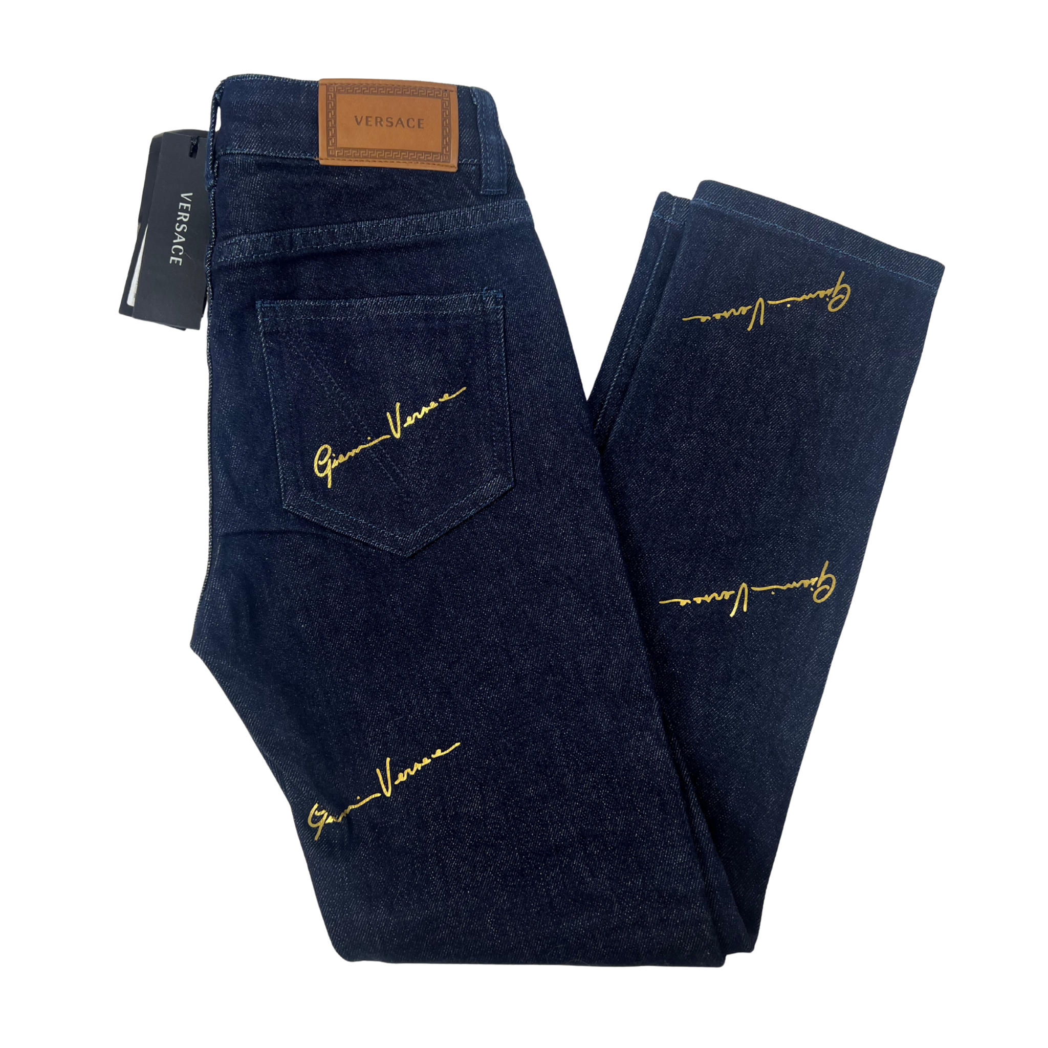Kids Elegant Blue and Gold Long Pants – Size 8A (128 cm)