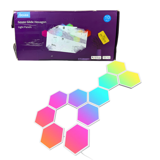 10-Pack Smart RGBIC Hexa Light Panels – Customizable Wall Lighting
