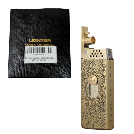 Vintage Windproof Trench Lighter – Refillable & Compact (No gas)