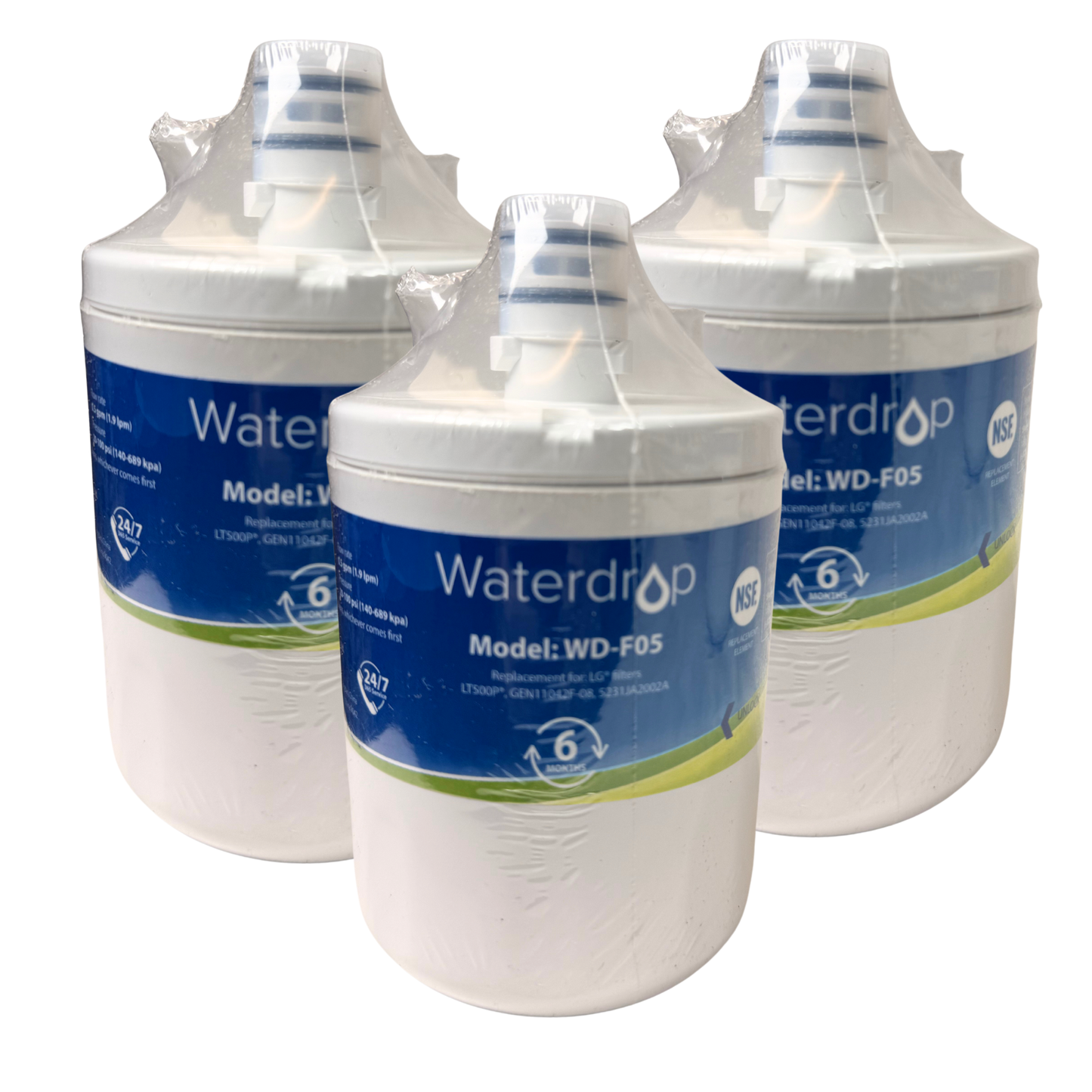 Refrigerator Water Filter Replacement – Pack of 3 | High-Performance Filtration System with Coconut Carbon Block