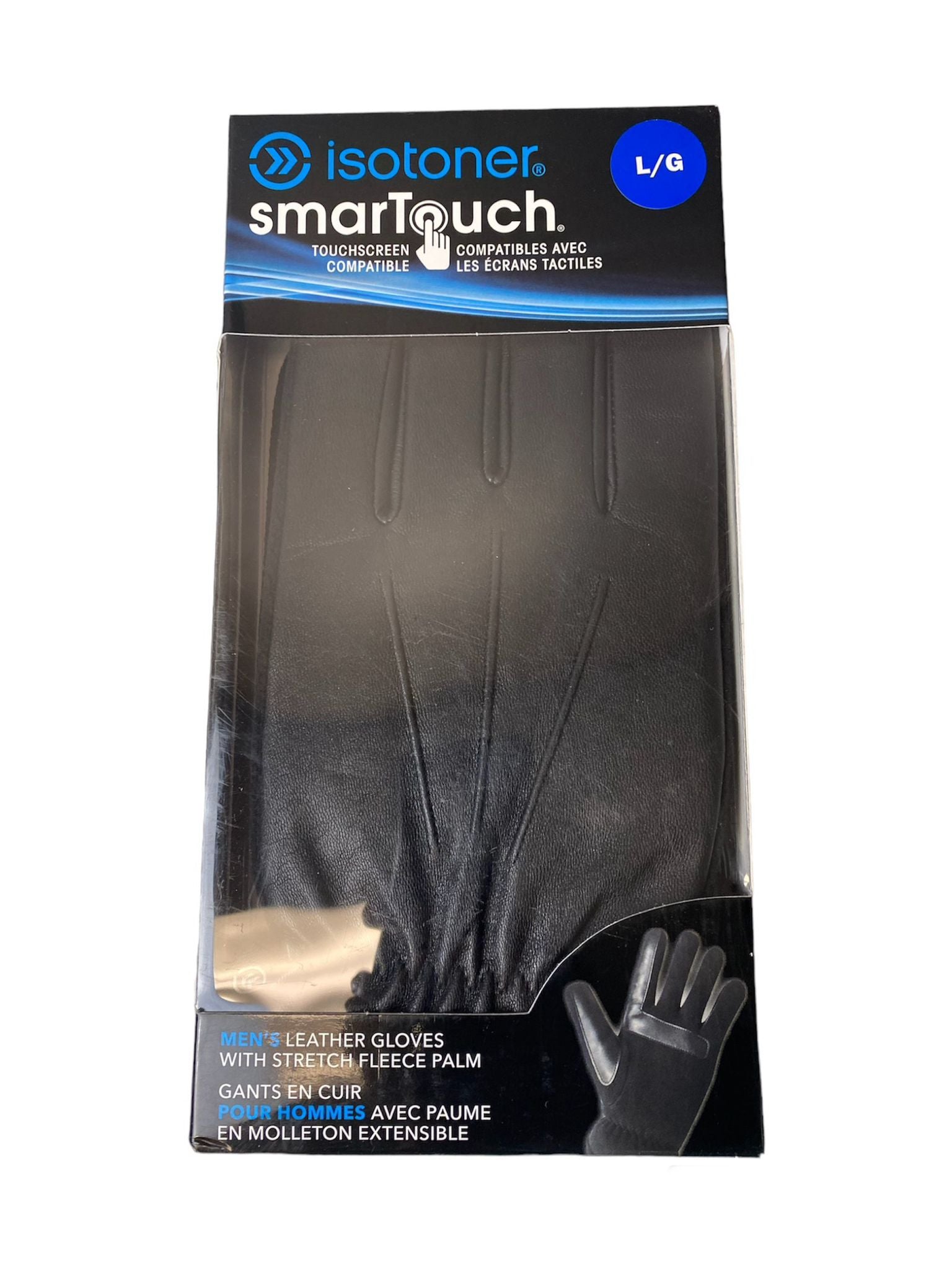 Insulated Faux Leather Smartouch Gloves - L
