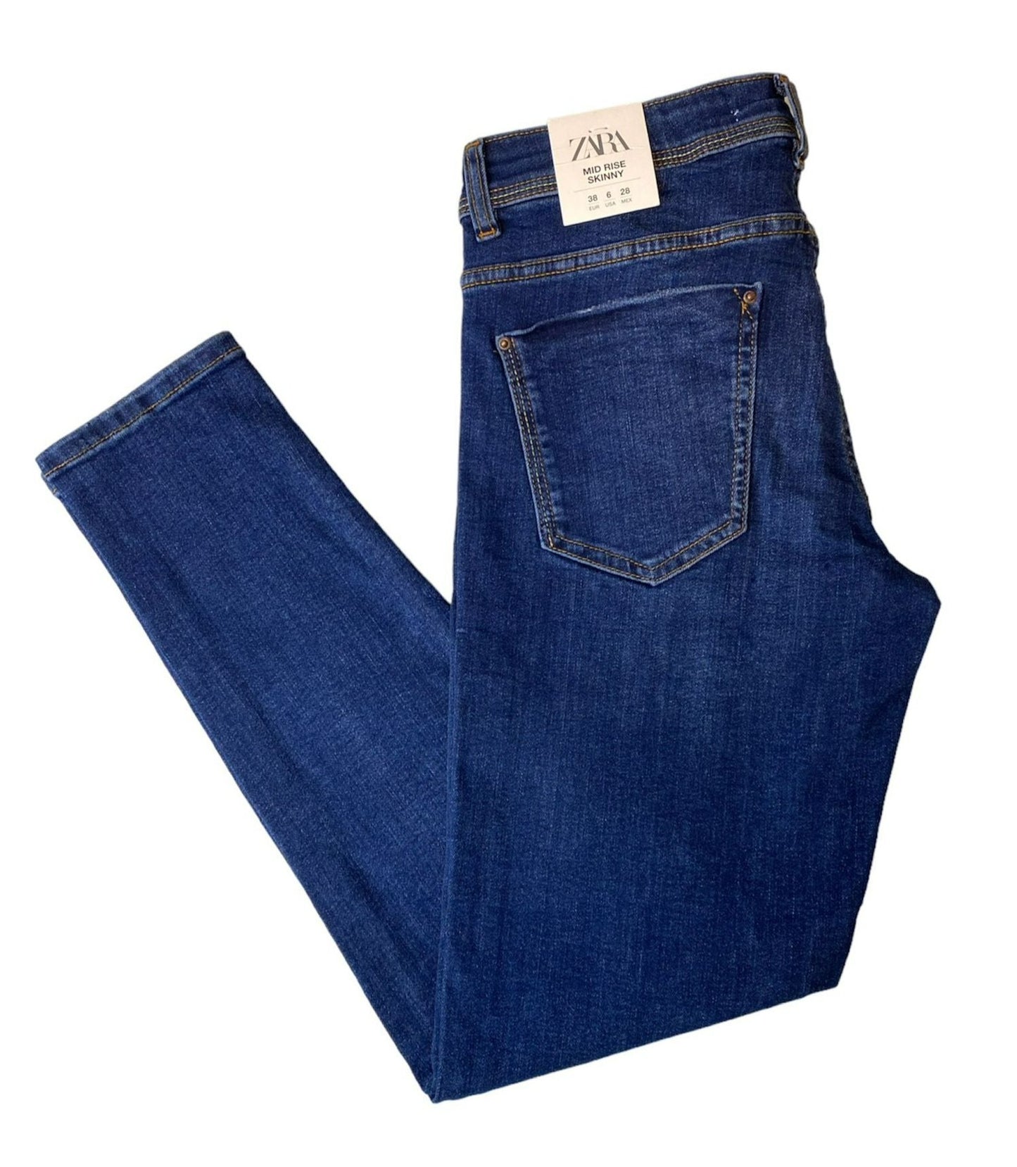 Women's Blue Mid-Rise Skinny Jeans