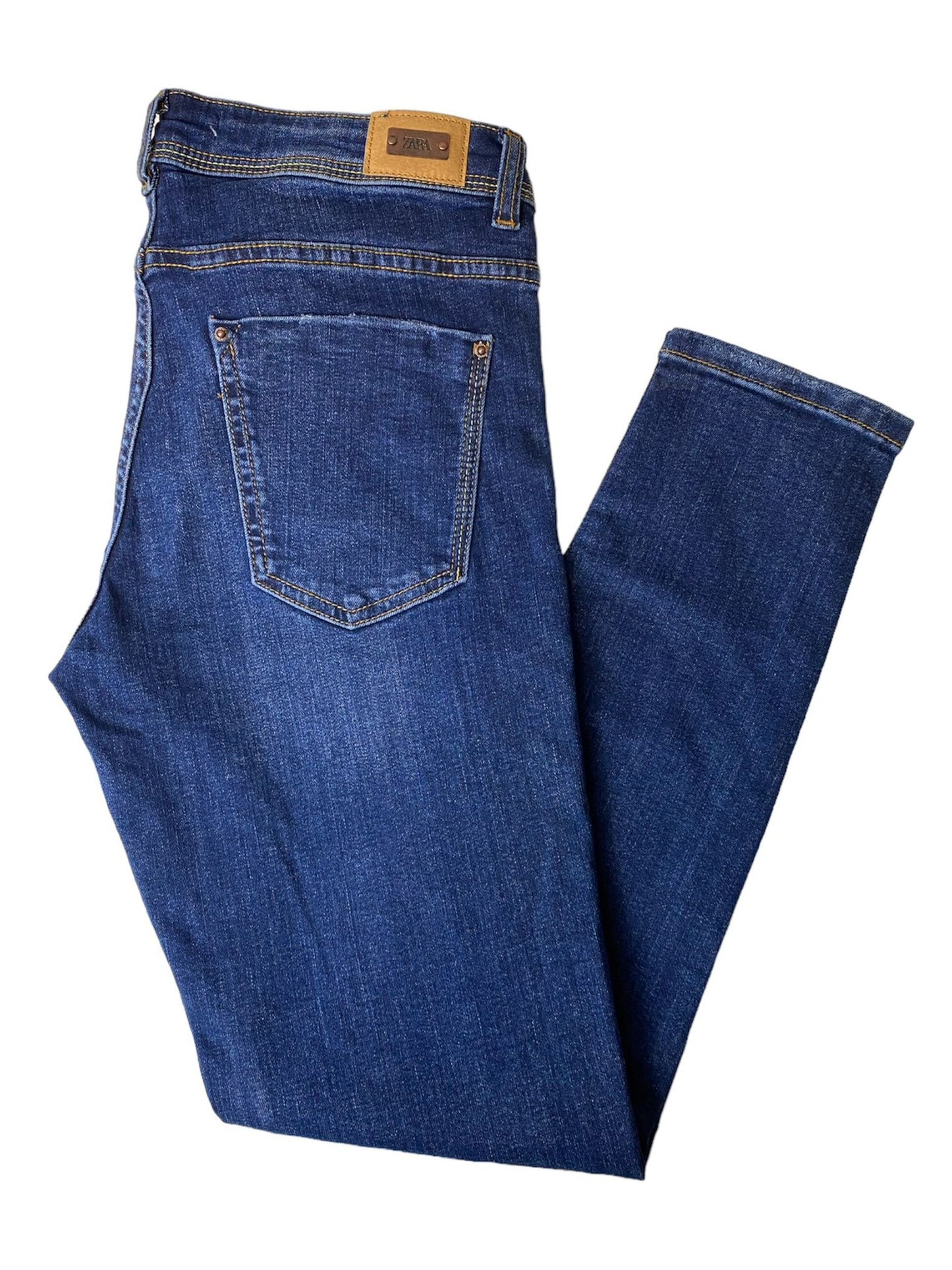 Women's Blue Mid-Rise Skinny Jeans