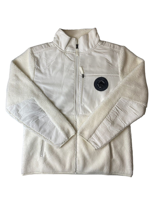 Women's White Sherpa Full-Zip Jacket