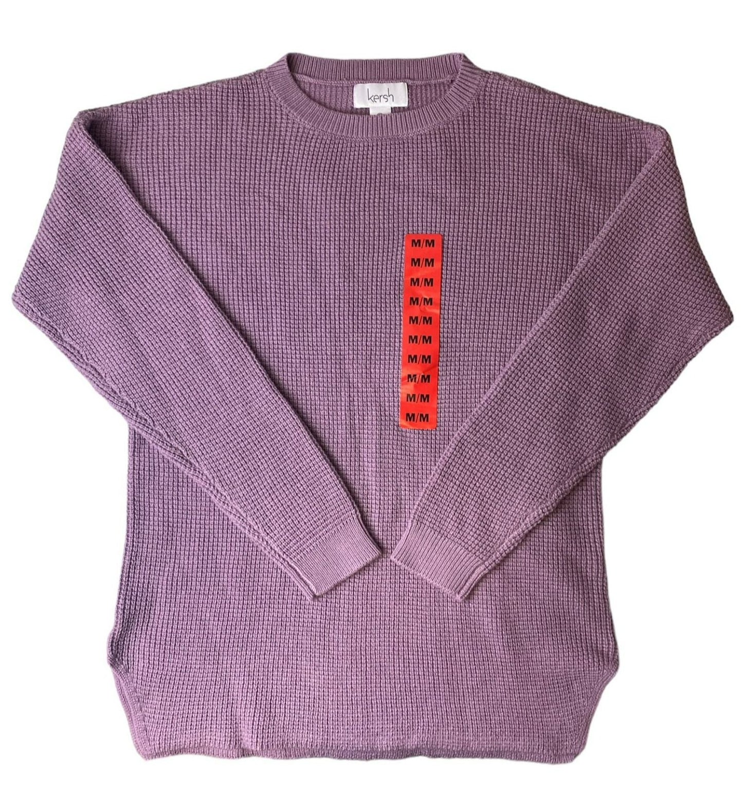 Women's Purple Knit Merino Wool Blend Sweater