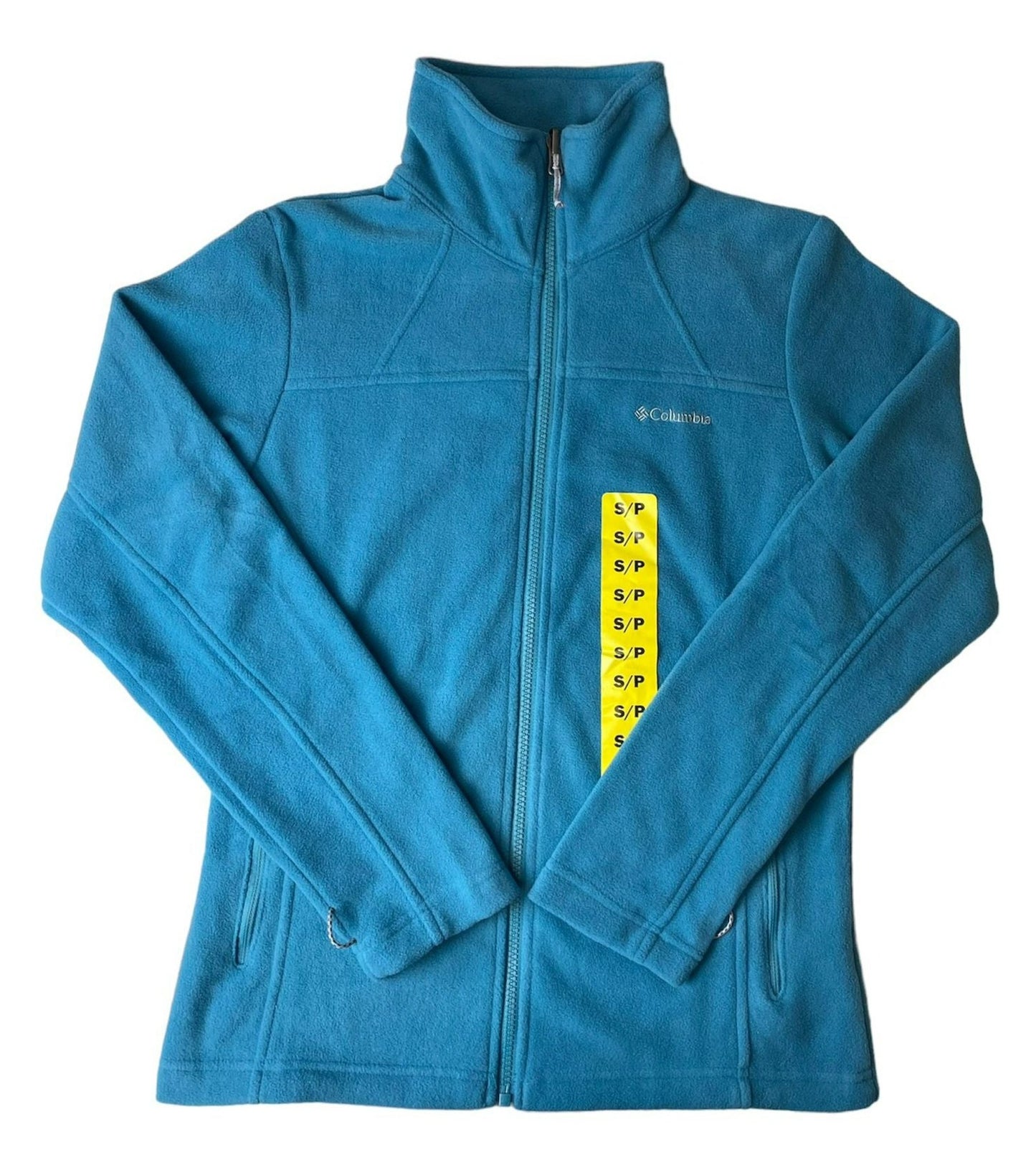 Women's Teal Fleece full Zip Sweater - S