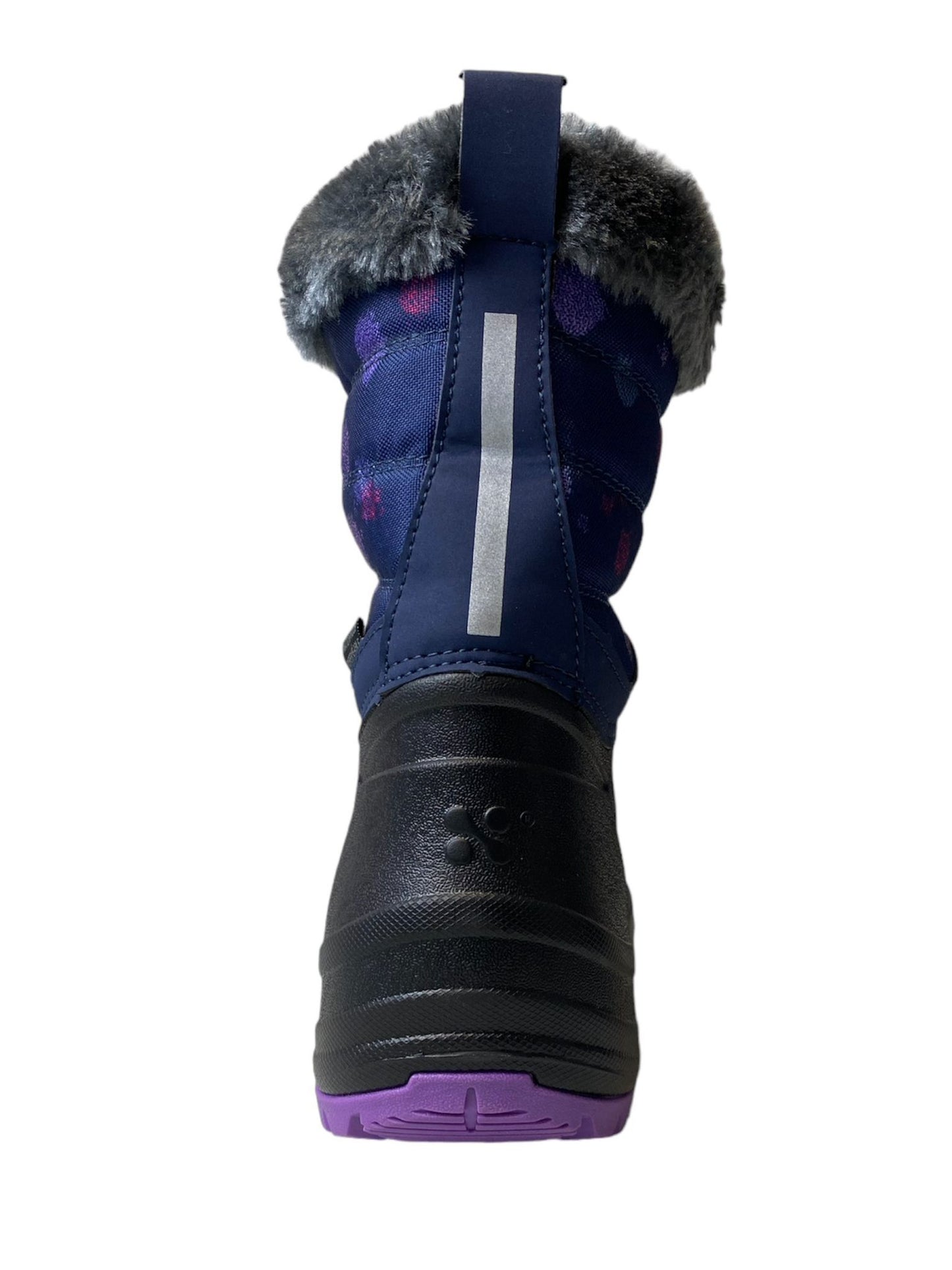 Girls Black and Purple Winter Boots - 3