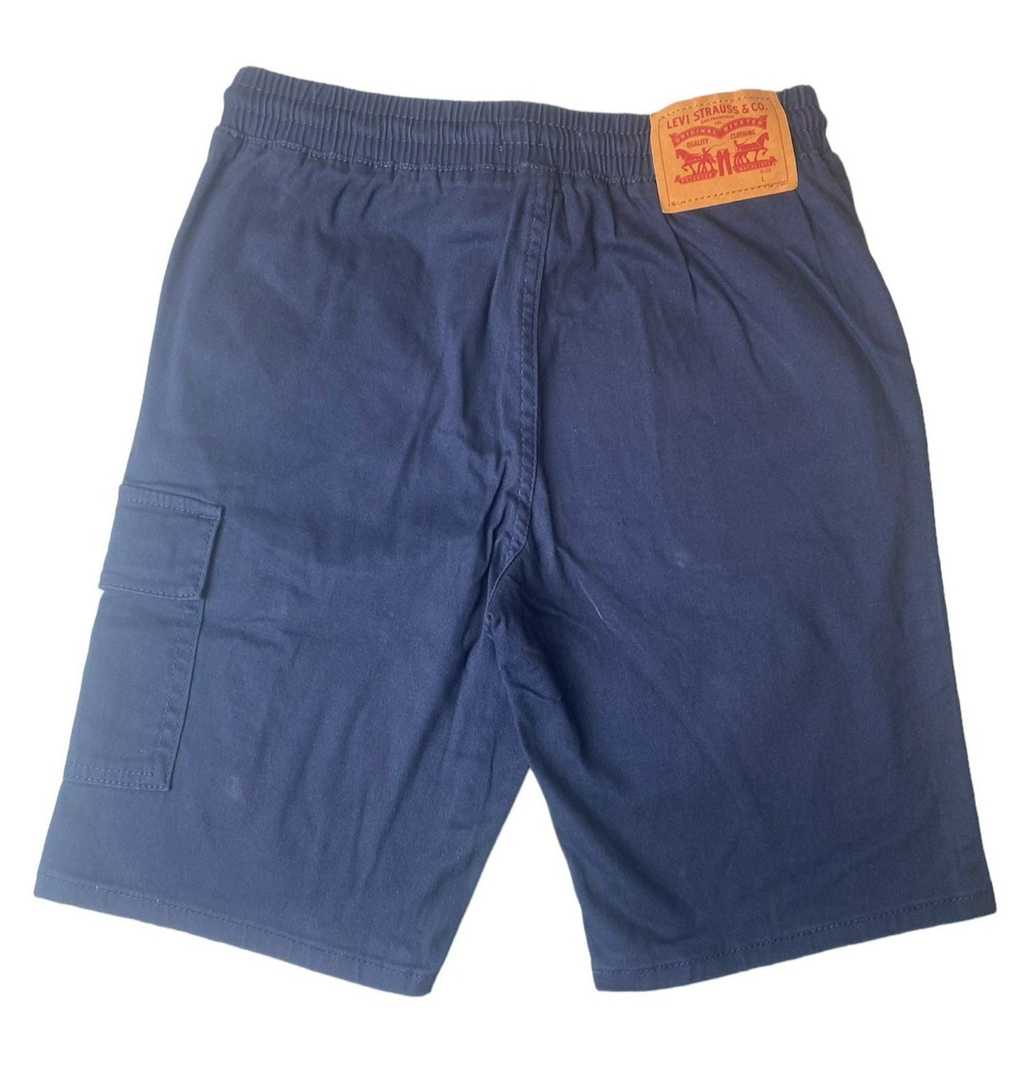 Boys Dark Blue Drawstring Shorts - L (10/12)