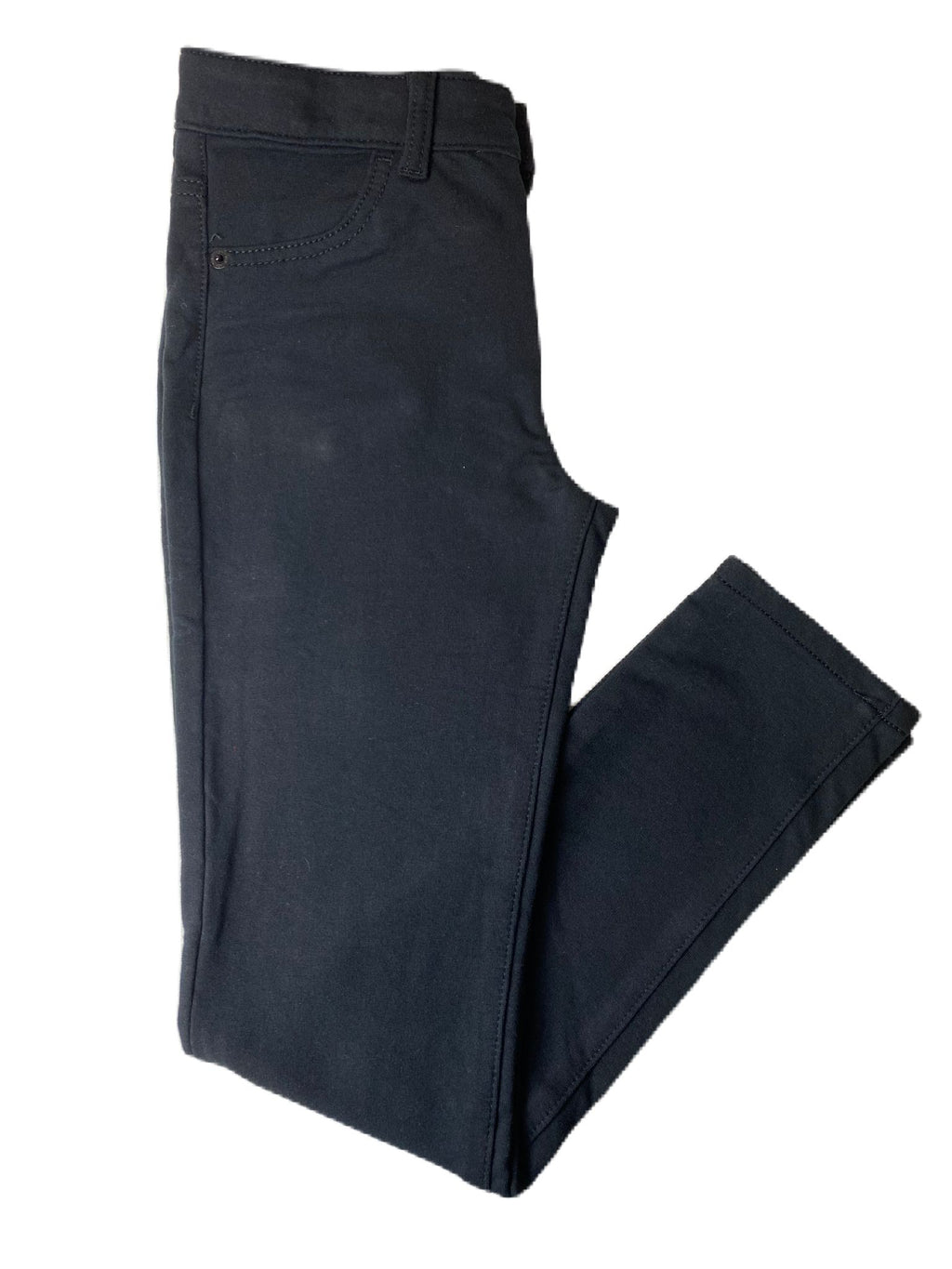 Girls Black Adjustable Waist Stretch Jeggings - L (10/12)