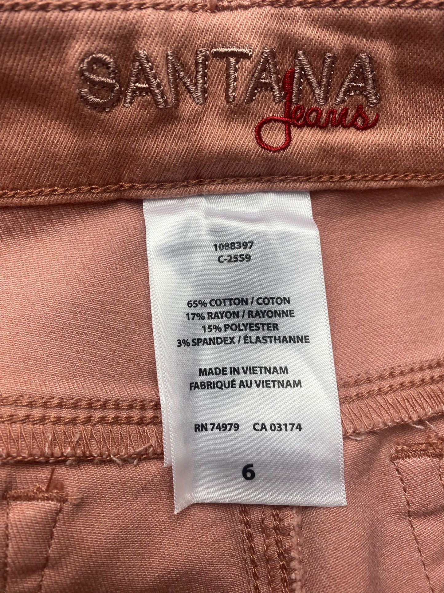 Women's Peach Jeans Classic Fit - Size 6