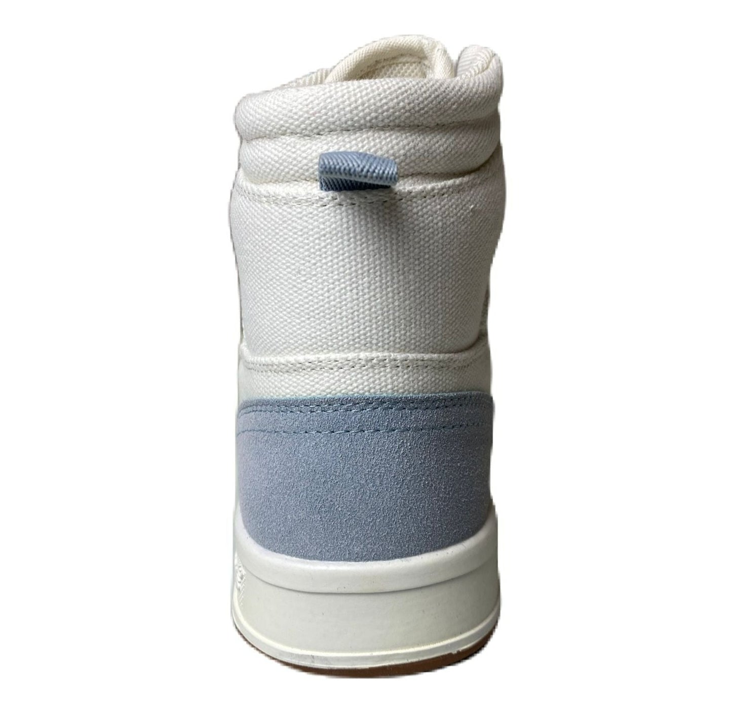 Women's White and Blue High Top Sneakers - 10