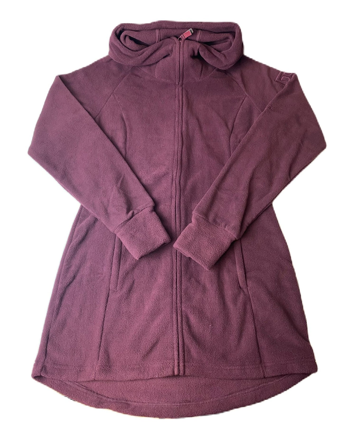 Women's Maroon Soft Fleece Full-Zip Sweater