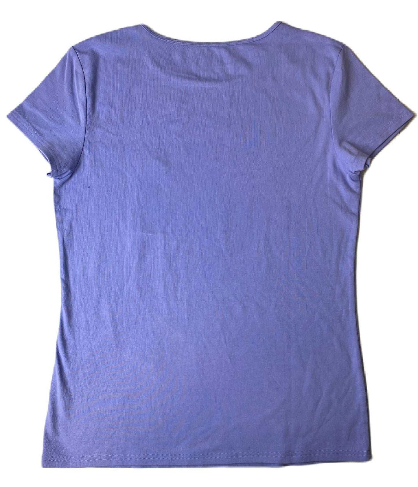 Women's Purple Scoop Neck  Short Sleeve T-Shirt - L