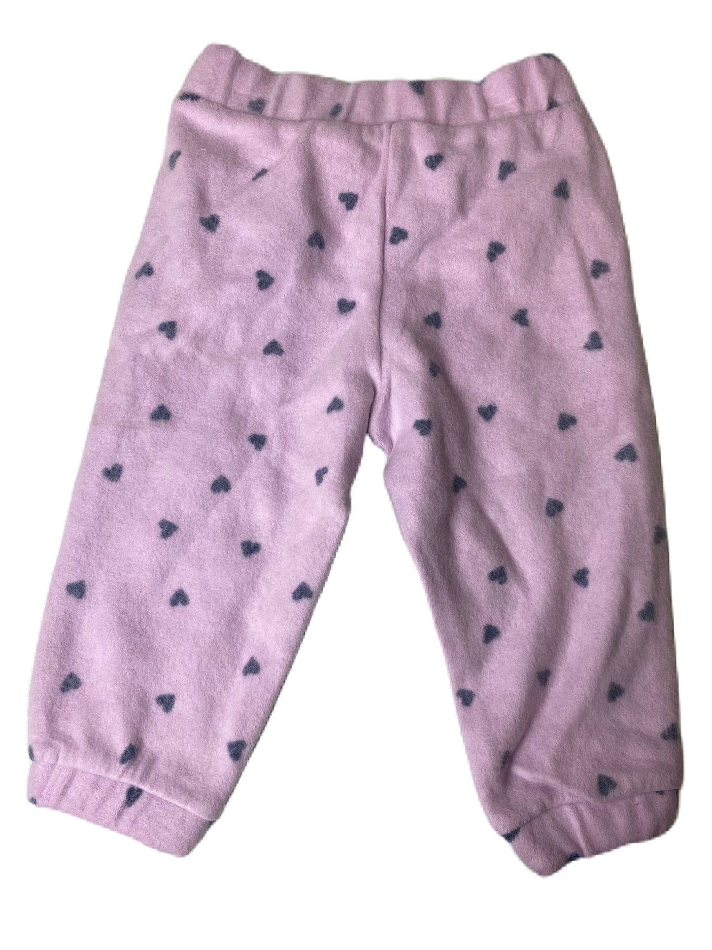 Girls Light Purple Heart Joggers - 2T