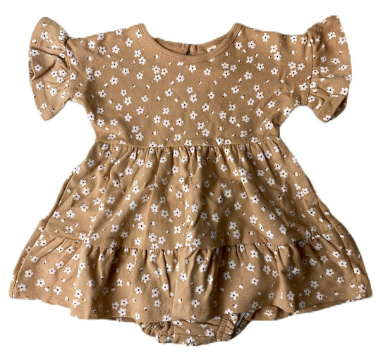 Baby Girls Blush Floral Flutter Dress and Bloomer Set