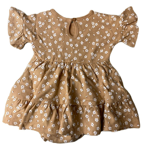 Baby Girls Blush Floral Flutter Dress & Bloomer Short Set