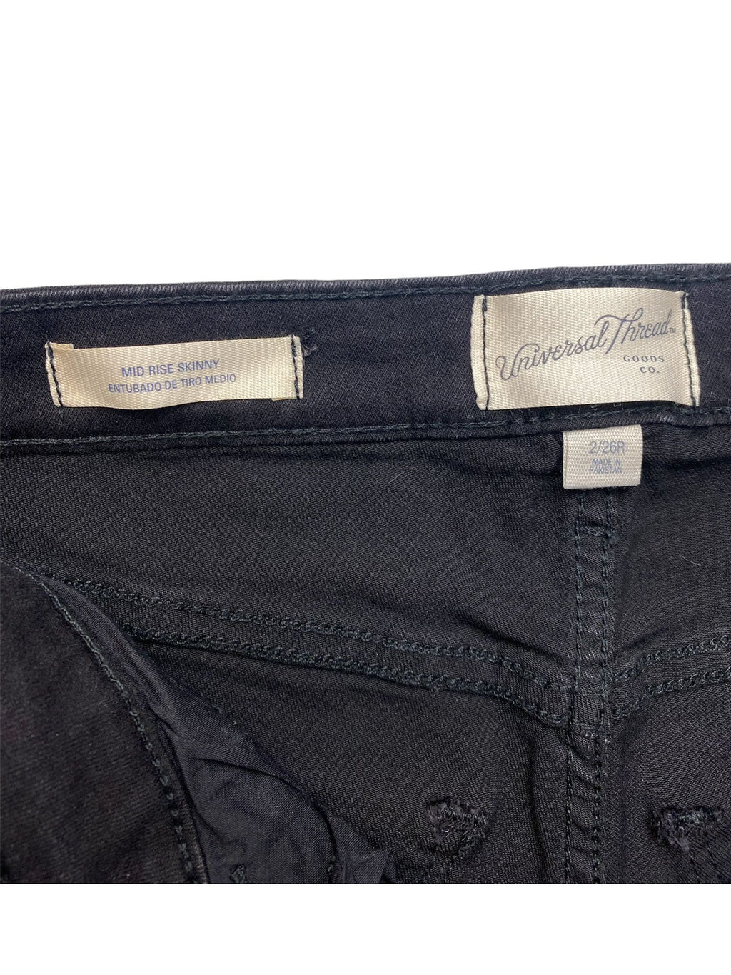 Women's Black Mid-Rise skinny Jeans - 2/26R