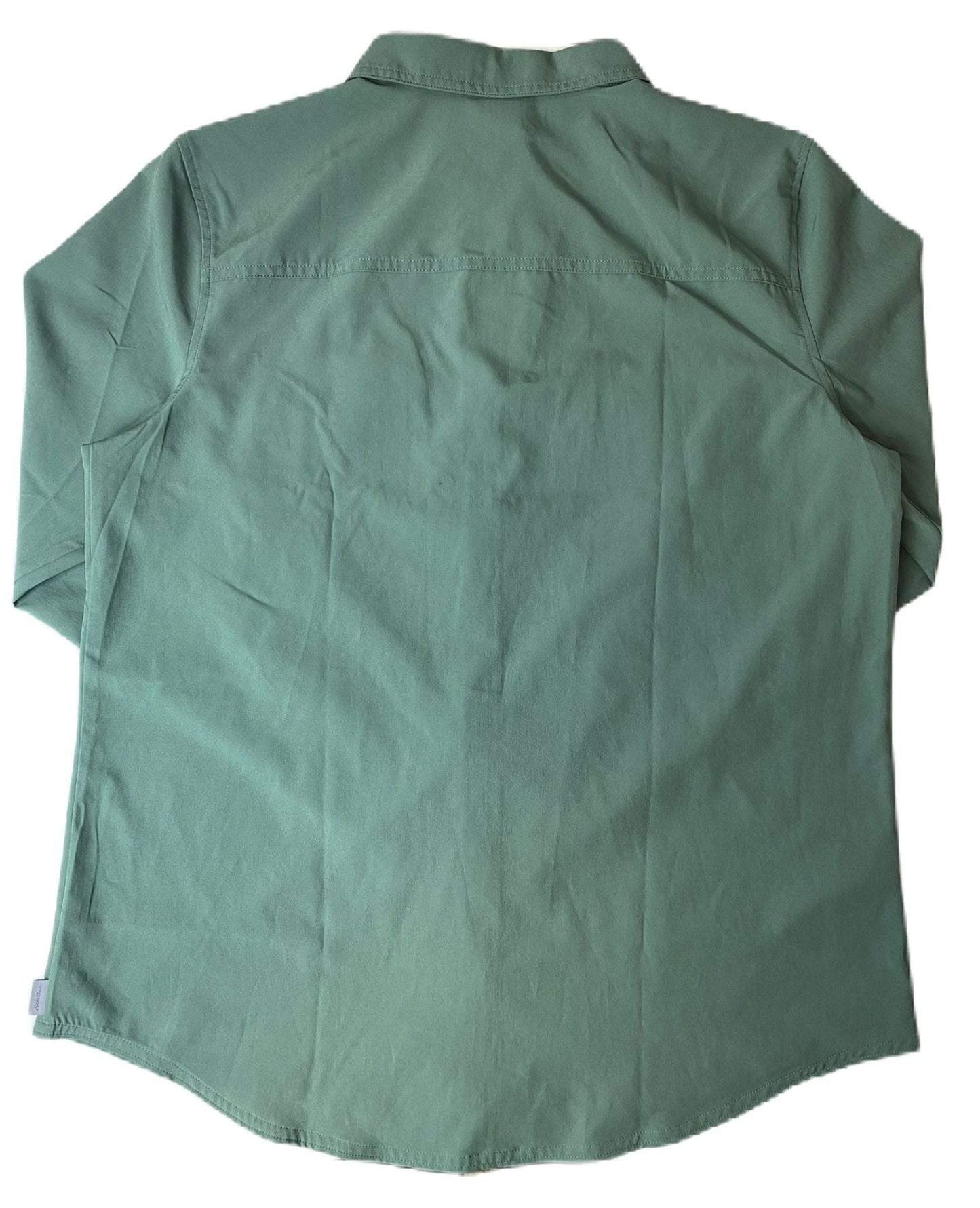 Women's Green Departure Dress Shirt - M