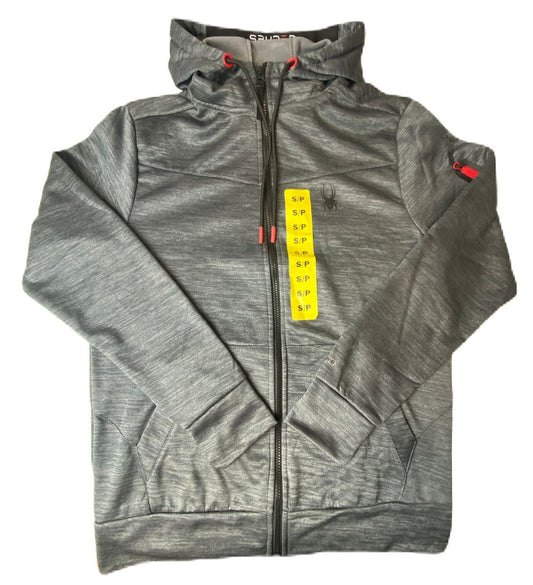 Men's Grey Activewear Full Zip Sweater - S