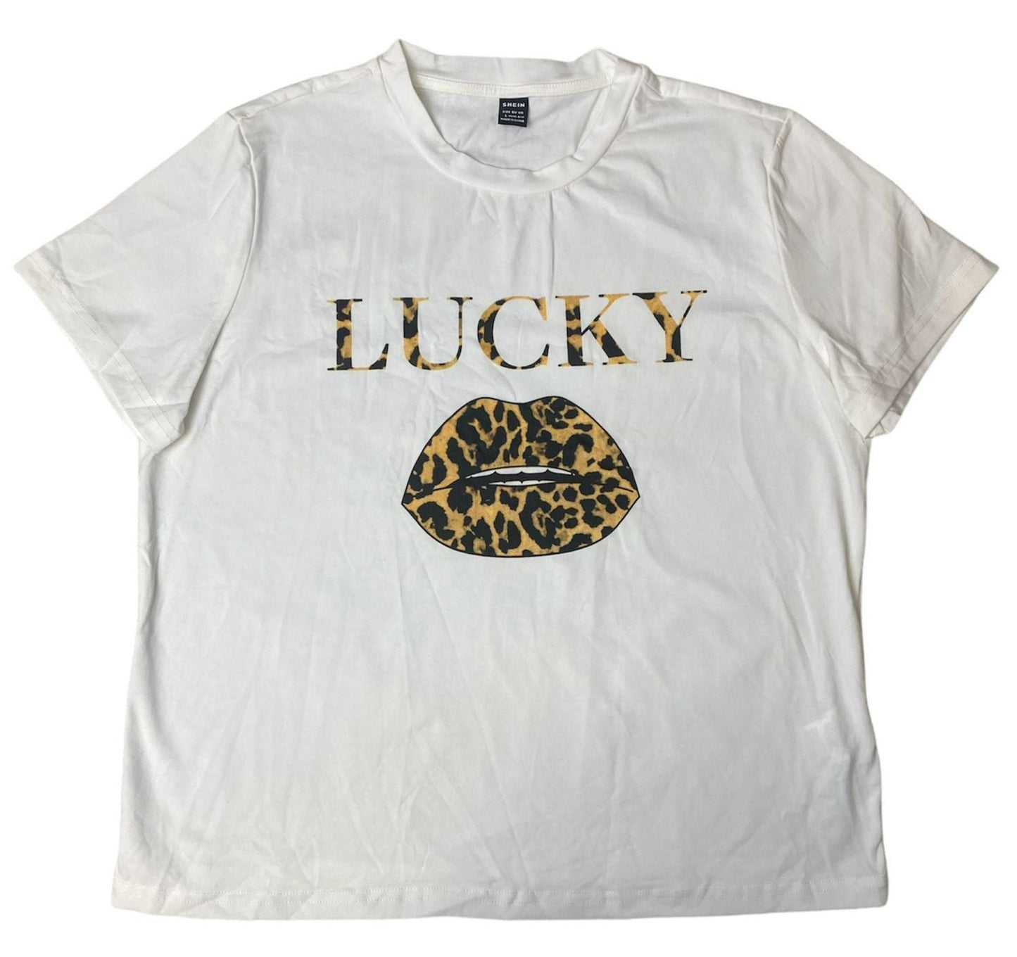 Women's White Jaguar Lucky T-Shirt - L