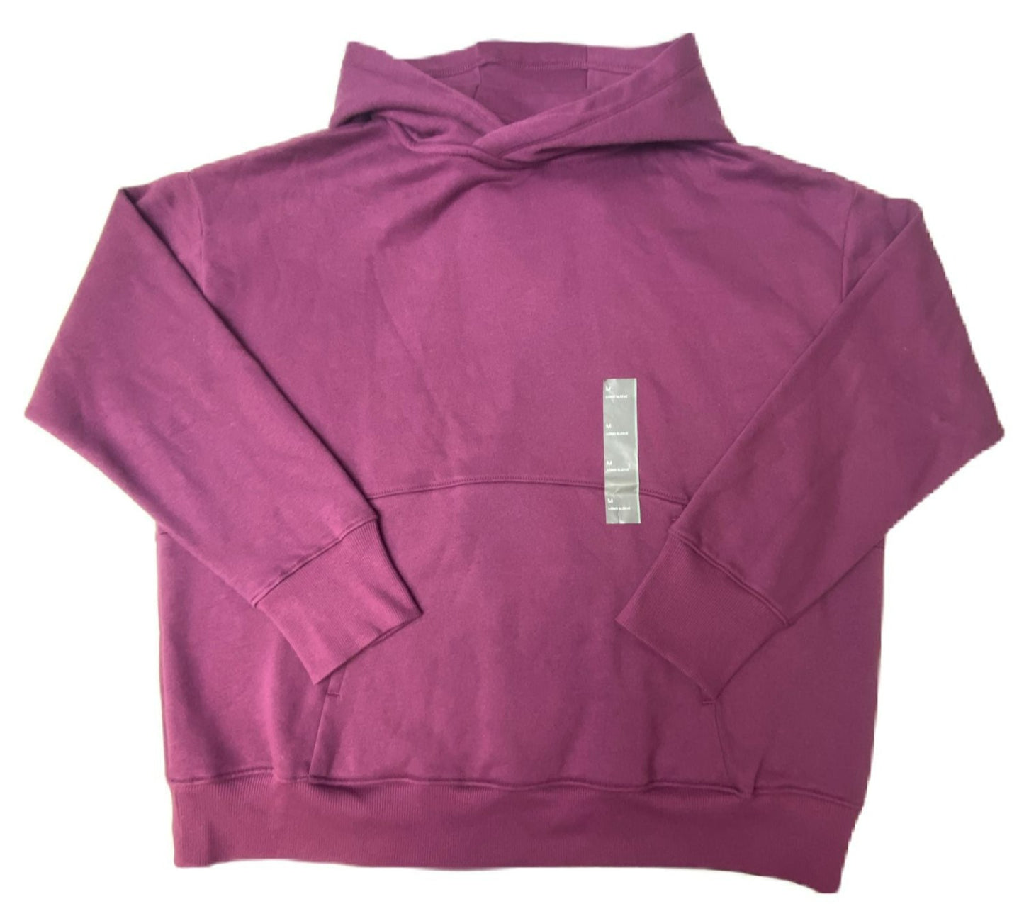 Women's Purple Fleece Thumbhole Cuff Hoodie - M