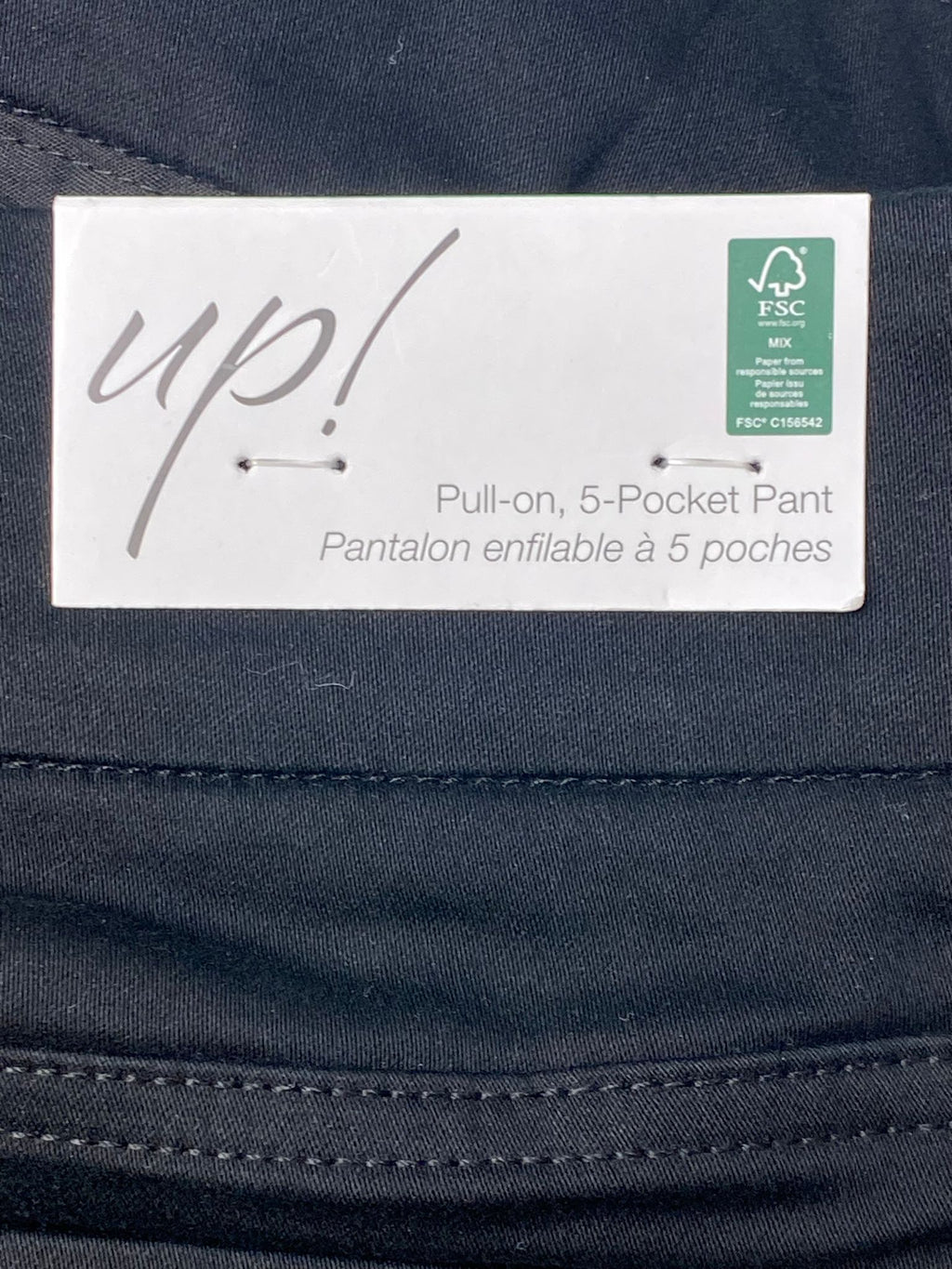 Women's Black Pull-on 5-Pocket Pants - 12