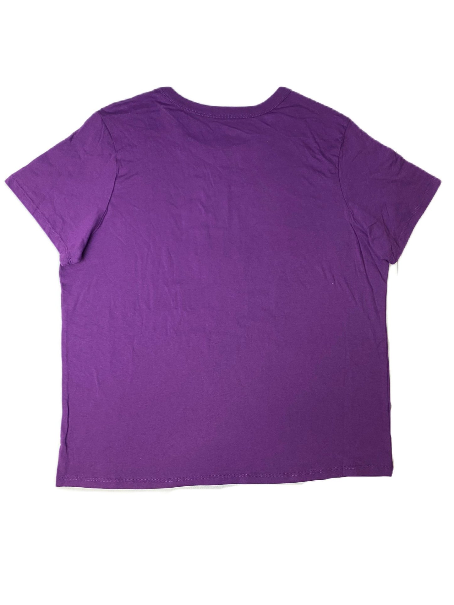 Women's Purple Short Sleeve Bloom T-Shirt - XL