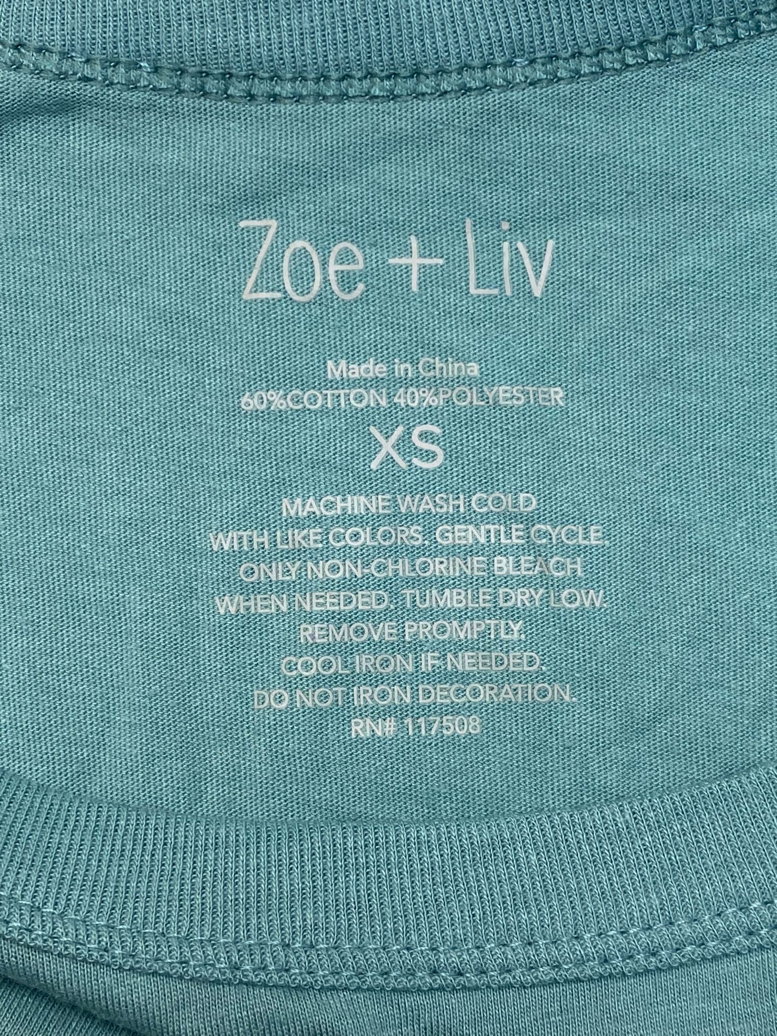 Women's Teal Short Sleeve Skeleton T-Shirt - XS