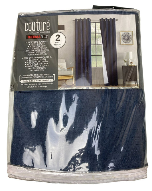 Navy Curtain Panels - 52 x 90inch