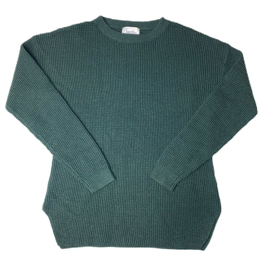 Women's Dark Green Ribbed Knit Sweater - S