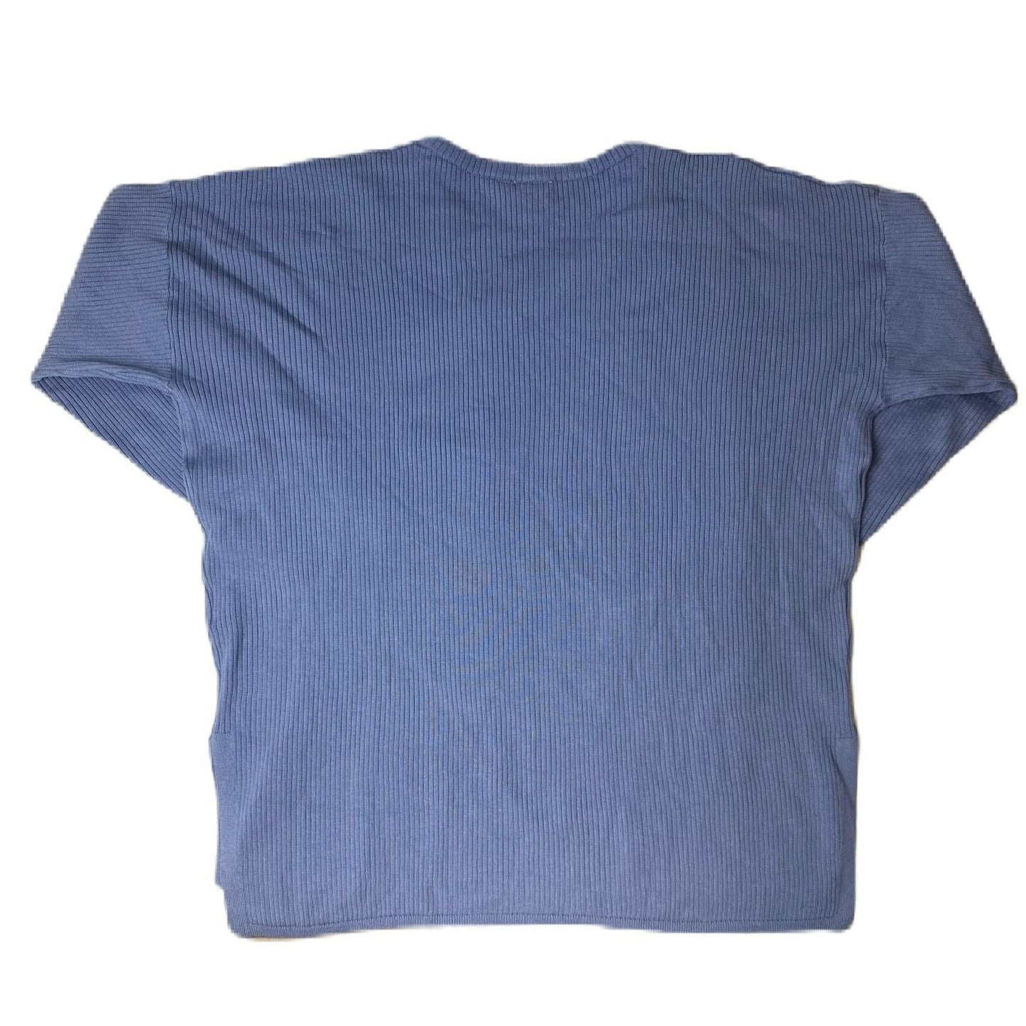 Women's Blue Long Sleeve V-Neck Shirt - XL