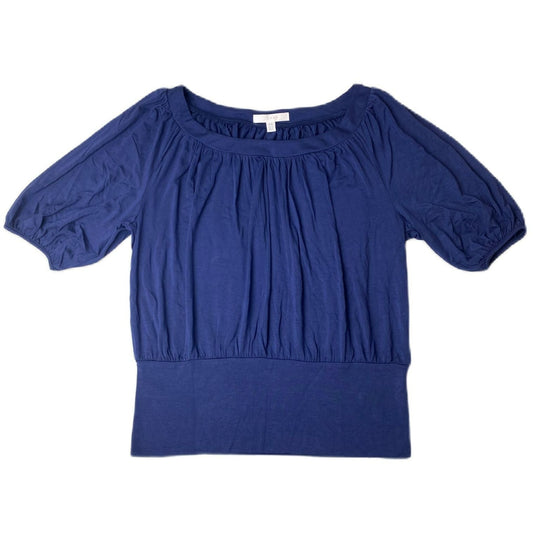 Women's Dark Blue Puff Sleeve Shirt - M