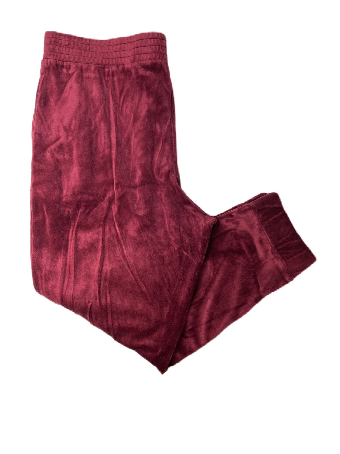 Women's Maroon Soft Fleece Joggers - XL