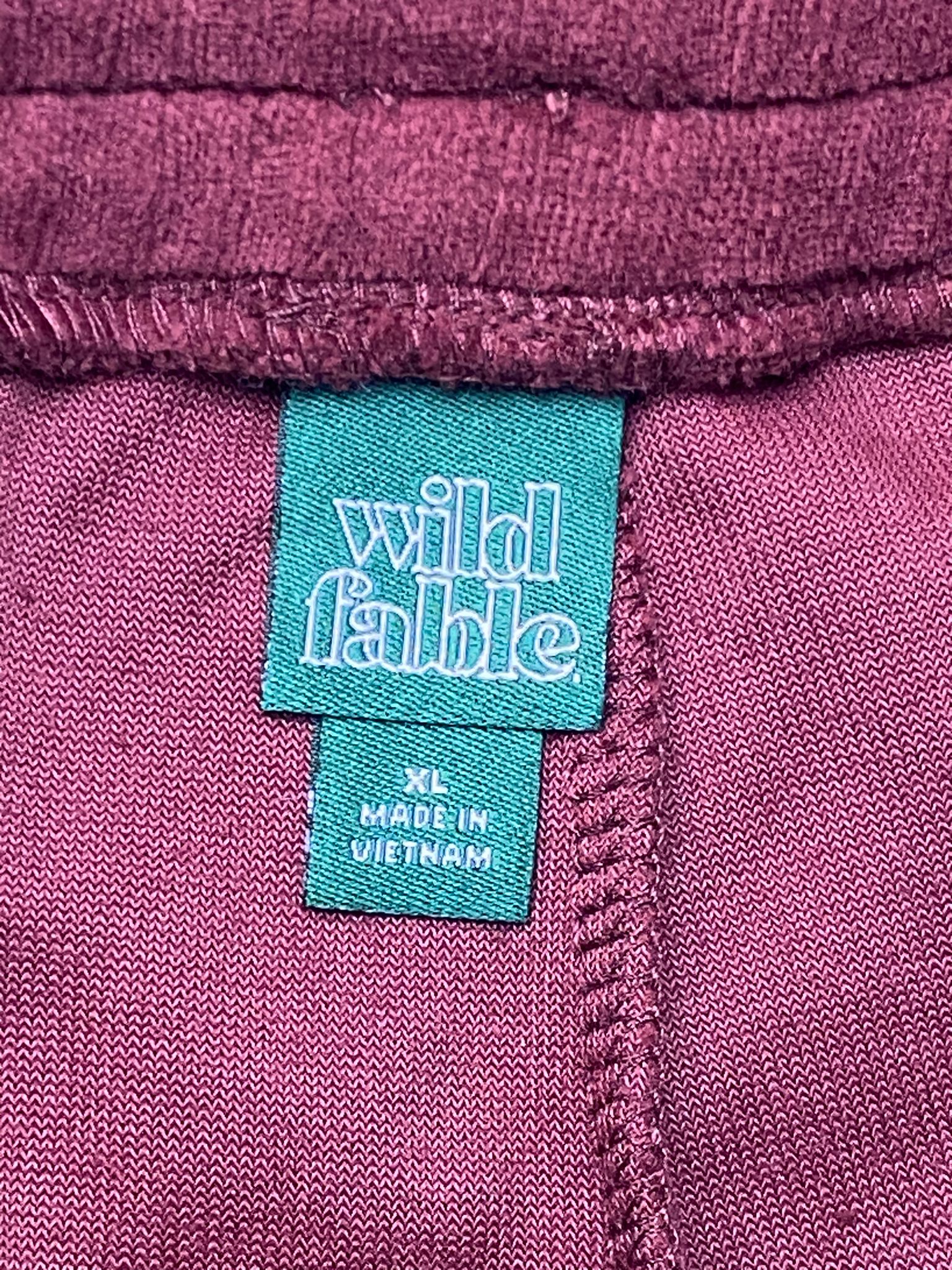 Women's Maroon Soft Fleece Joggers - XL