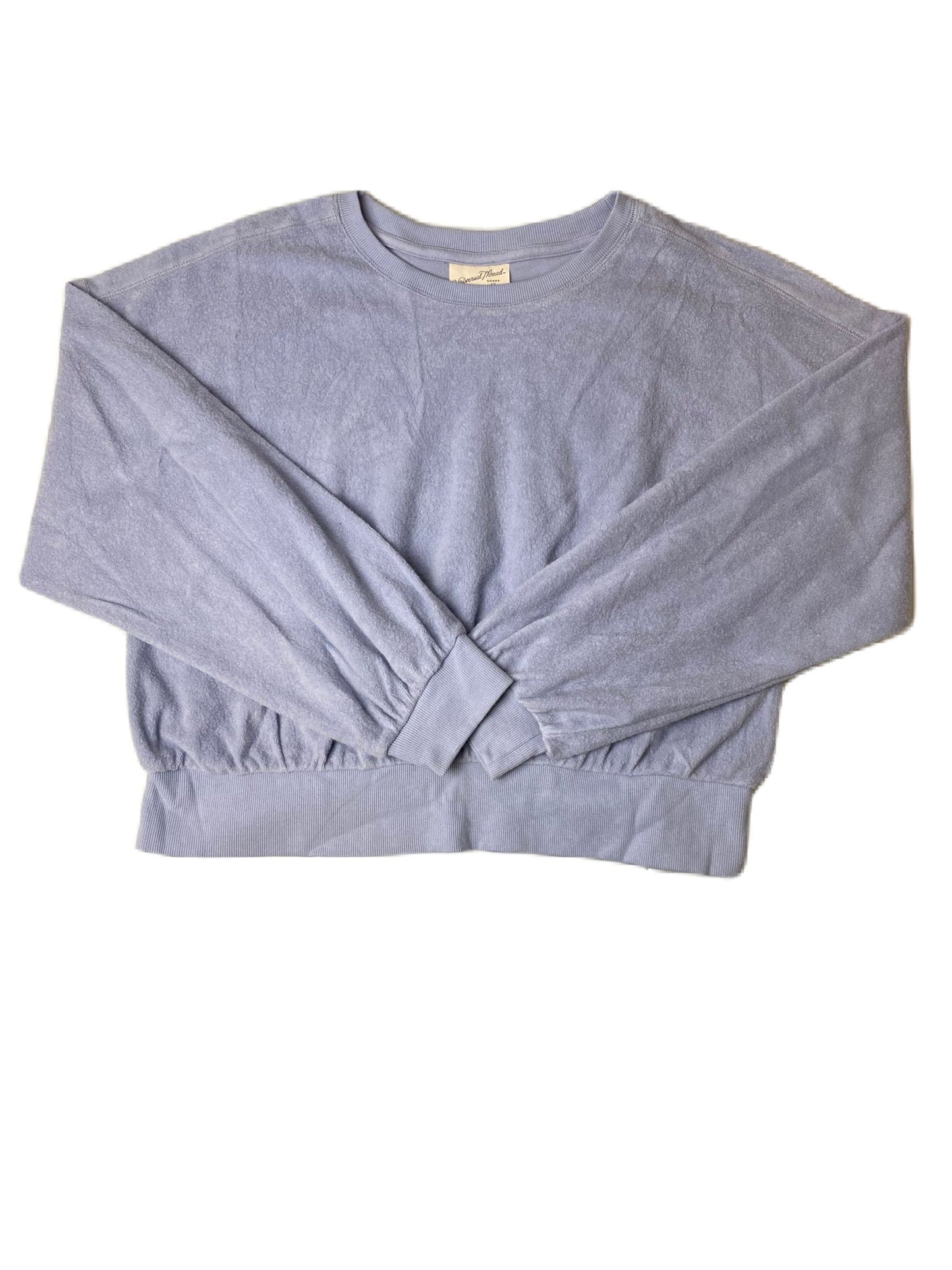 Women's Light Blue Terrycloth Sweatshirt - XL